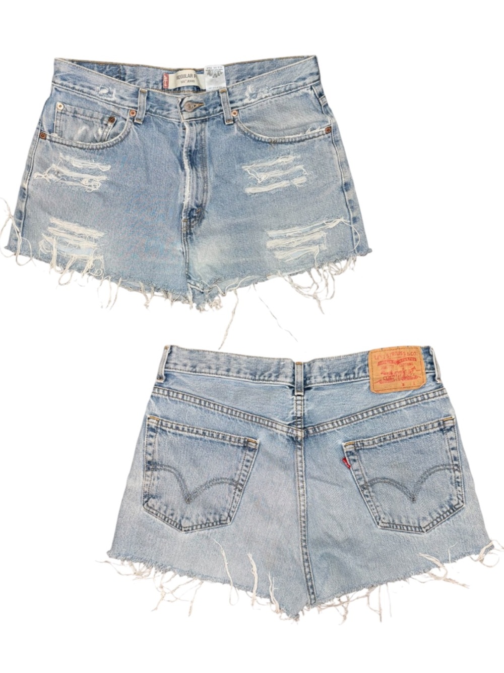 Vintage-Inspired Distressed Levi’s 505 Denim Shorts